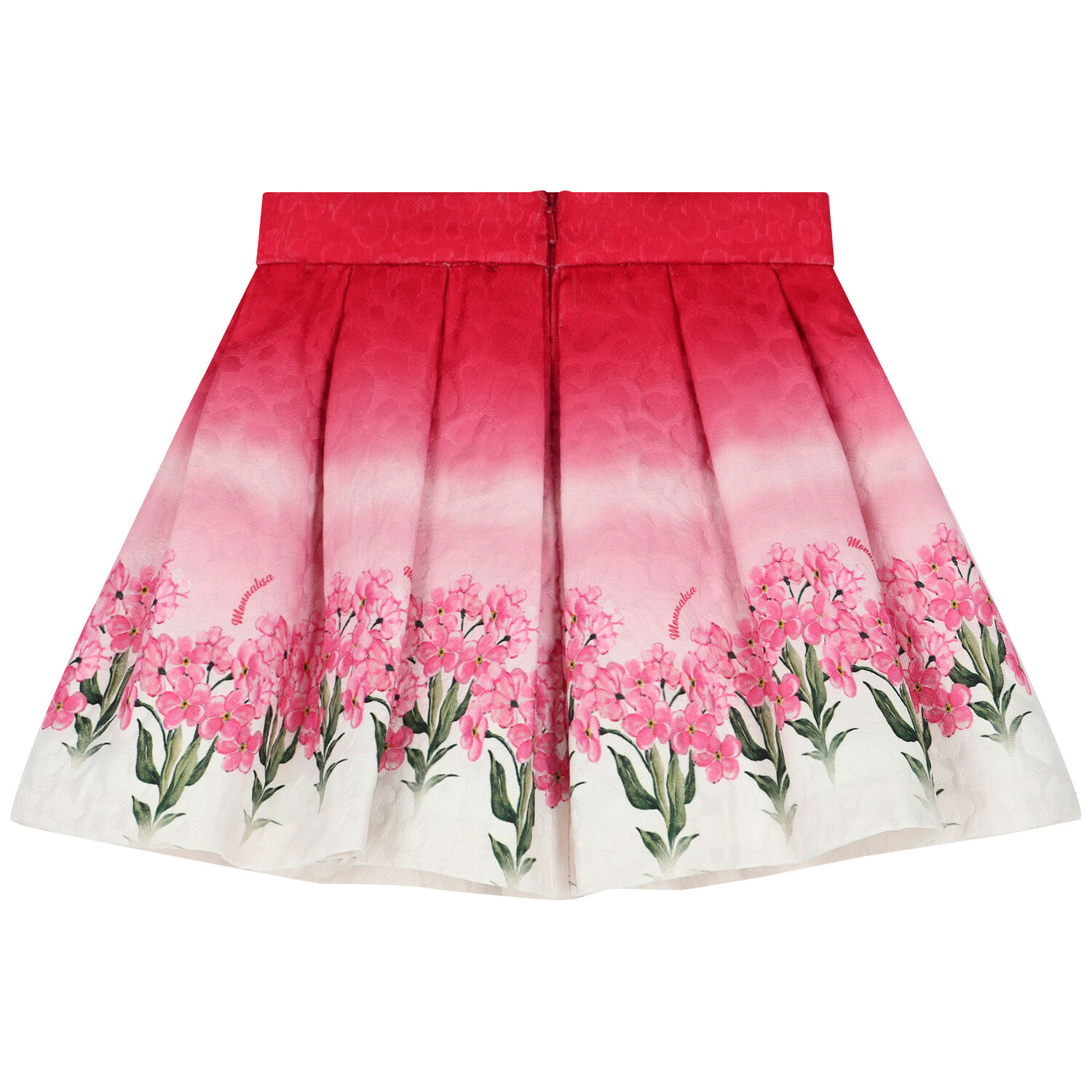 Girls White & Pink Floral Skirt Set, 2, hi-res